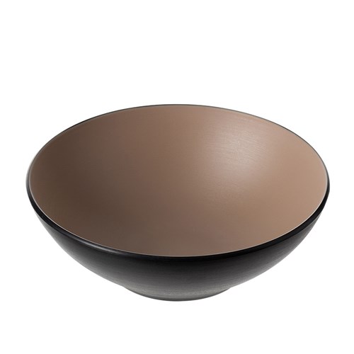 1181127 Dual Colour Melamine Bowl Black/Beige 210mm CouCou