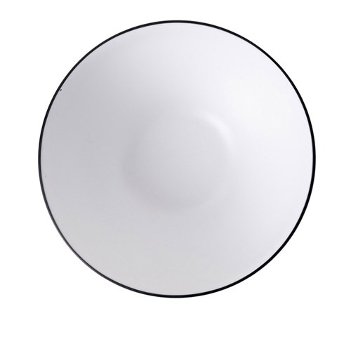 Dual Colour Melamine Bowl Black/White 210mm CouCou