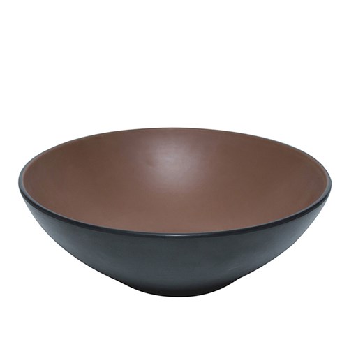 1181133 Dual Colour Melamine Bowl Black/Brown 240mm CouCou