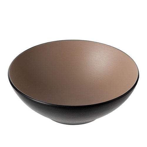 1181135 Dual Colour Melamine Bowl Black/Beige 240mm CouCou