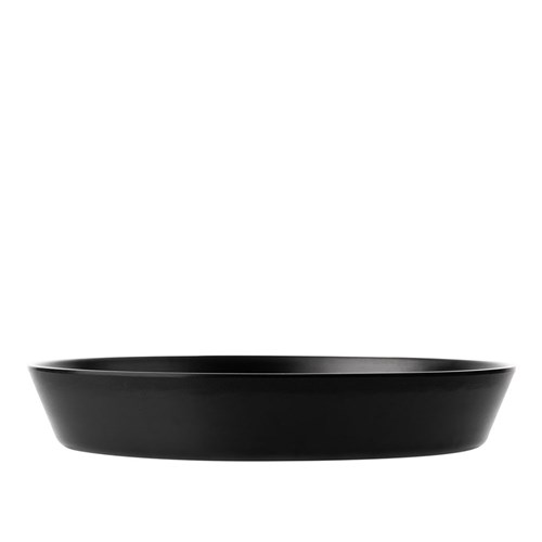 Dual Colour Melamine Flat Bowl Black 290mm CouCou