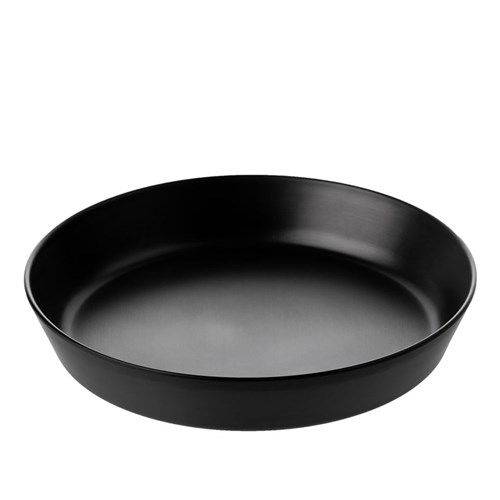 1181140 Dual Colour Melamine Flat Bowl Black 290mm CouCou