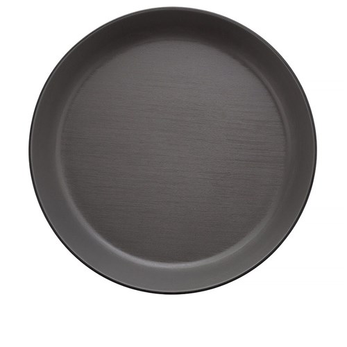 Dual Colour Melamine Flat Bowl Black/Grey 290mm CouCou