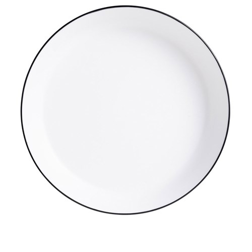 Dual Colour Melamine Flat Bowl Black/White 290mm CouCou