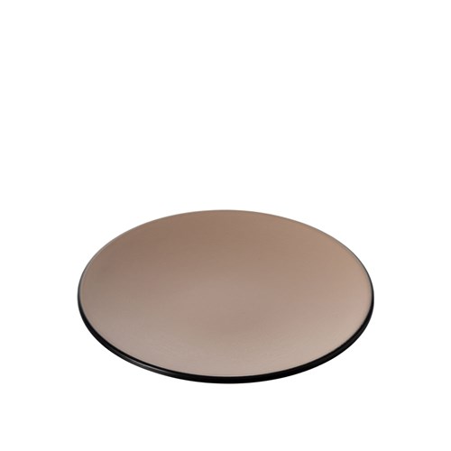 1181151 Dual Colour Melamine Plate Black/Beige 180mm CouCou