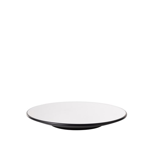 1181153 Dual Colour Melamine Plate Black/White 180mm CouCou