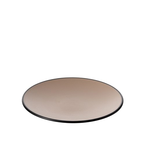 1181156 Dual Colour Melamine Plate Black/Beige 205mm CouCou