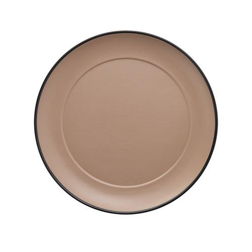 Dual Colour Melamine Plate Black/Beige 210mm CouCou