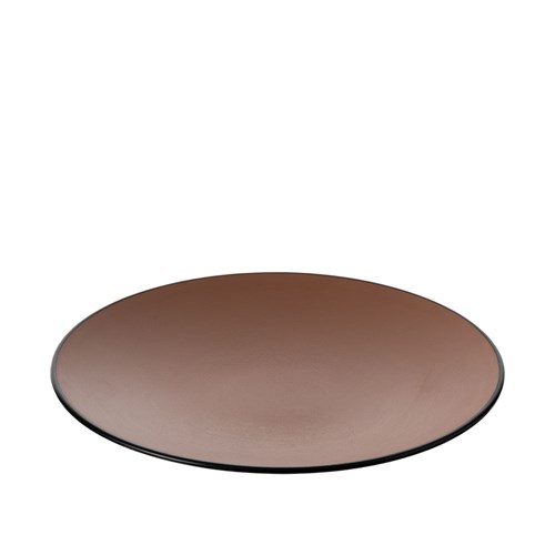 1181170 Dual Colour Melamine Plate Black/Brown 250mm CouCou