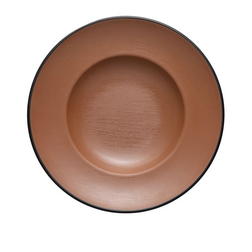 Dual Colour Melamine Deep Plate Black/Brown 265mm CouCou