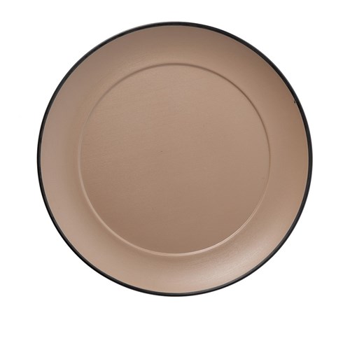 Dual Colour Melamine Plate Black/Beige 260mm CouCou