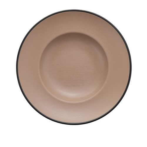 Dual Colour Melamine Deep Plate Black/Beige 265mm CouCou