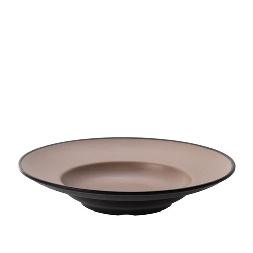 1181181 Dual Colour Melamine Deep Plate Black/Beige 265mm CouCou