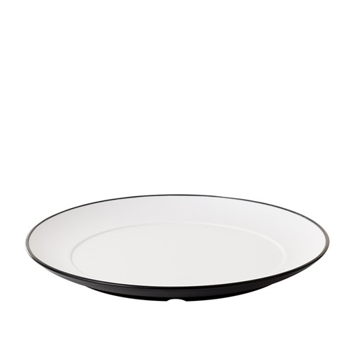 1181184 Dual Colour Melamine Plate Black/White 260mm CouCou