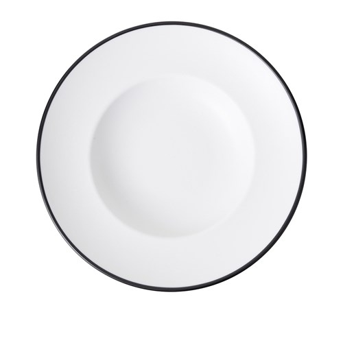 Dual Colour Melamine Deep Plate Black/White 265mm CouCou