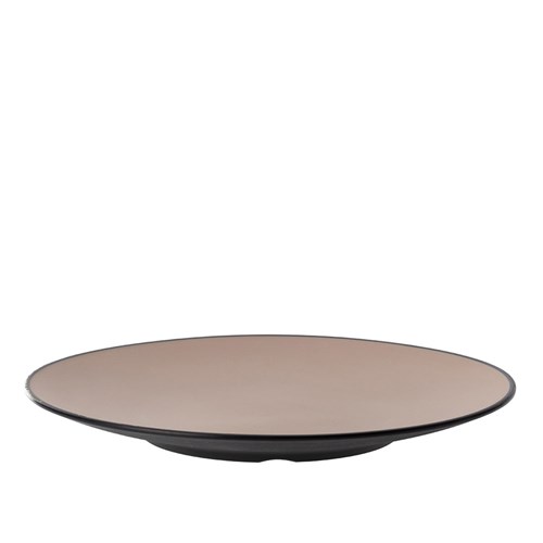 1181188 Dual Colour Melamine Plate Black/Beige 300mm CouCou