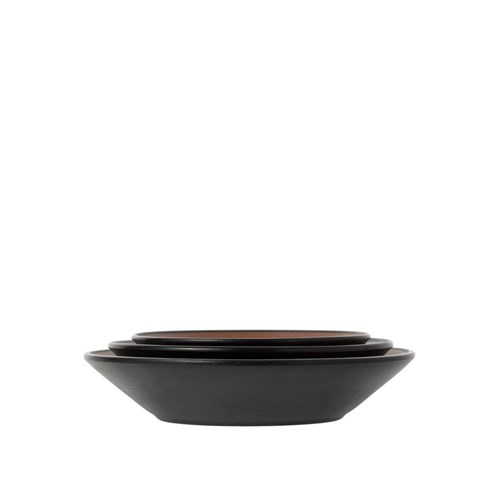 Dual Colour Melamine Sauce Dish Black/Brown 95mm