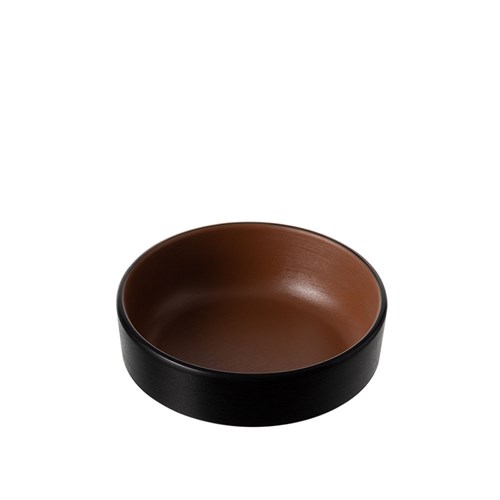 1181210 Dual Colour Melamine Sauce Dish Black/Brown 100mm CouCou