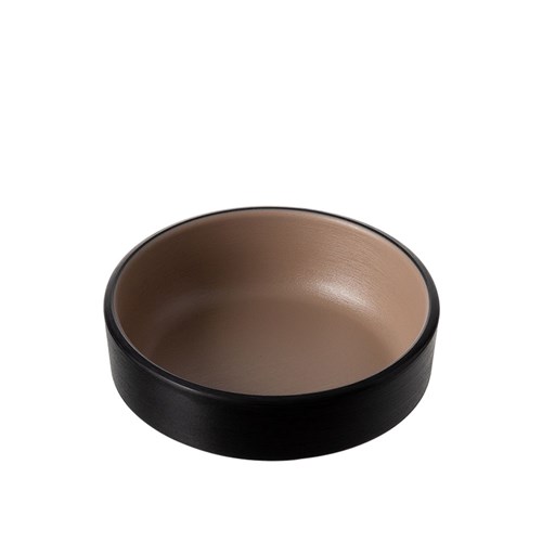 1181220 Dual Colour Melamine Sauce Dish Black/Beige 127mm CouCou