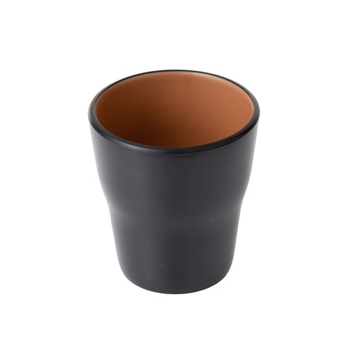 1181231 Dual Colour Melamine Tumbler Black/Brown 260ml CouCou