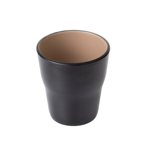 1181233 Dual Colour Melamine Tumbler Black/Beige 260ml CouCou