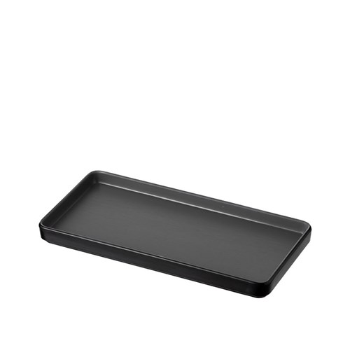 Dual Colour Melamine Rectangular Plate Black 250x120mm