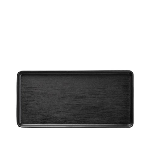 Dual Colour Melamine Rectangular Plate Black 250x120mm