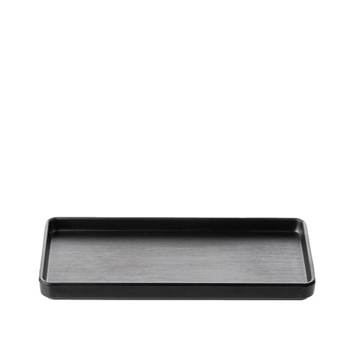 1181240 Dual Colour Melamine Rectangular Plate Black 250x120mm