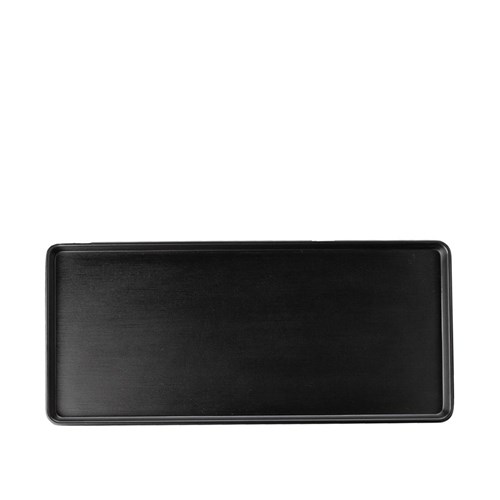 Dual Colour Melamine Rectangular Plate Black 290x130mm