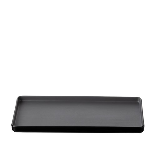 1181252 Dual Colour Melamine Rectangular Plate Black/Grey 325x150mm