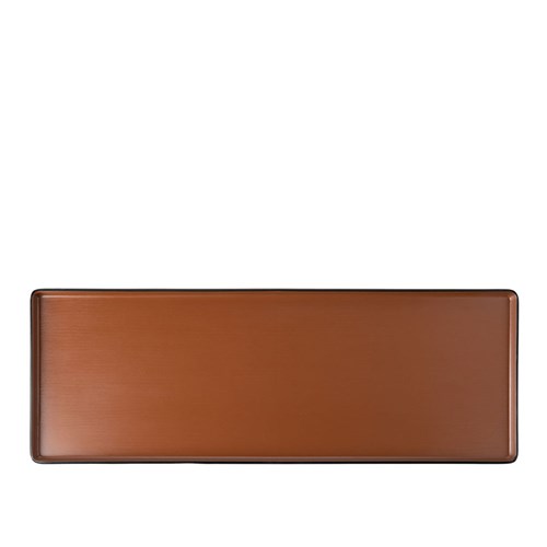 Dual Colour Melamine Rectangular Plate Black/Brown 500x180mm