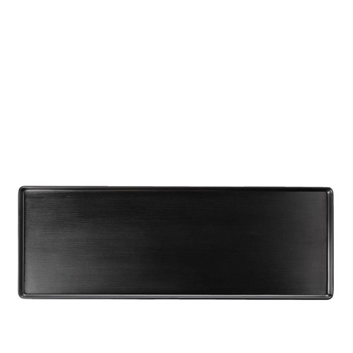 Dual Colour Melamine Rectangular Plate Black 500x180mm