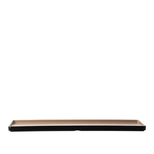 Dual Colour Melamine Rectangular Plate Black/Beige 500x180mm