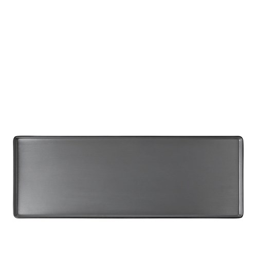 Dual Colour Melamine Rectangular Plate Black/Grey 500x180mm