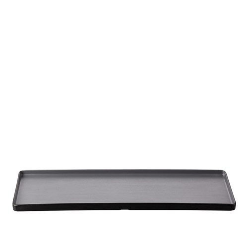 1181257 Dual Colour Melamine Rectangular Plate Black/Grey 500x180mm