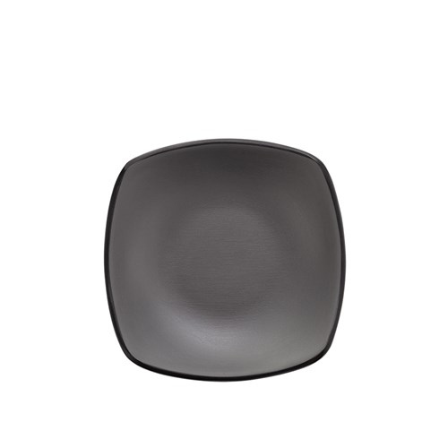 Dual Colour Melamine Square Bowl Black/Grey 130x130mm CouCou