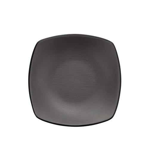 Dual Colour Melamine Square Bowl Black/Grey 150x150mm