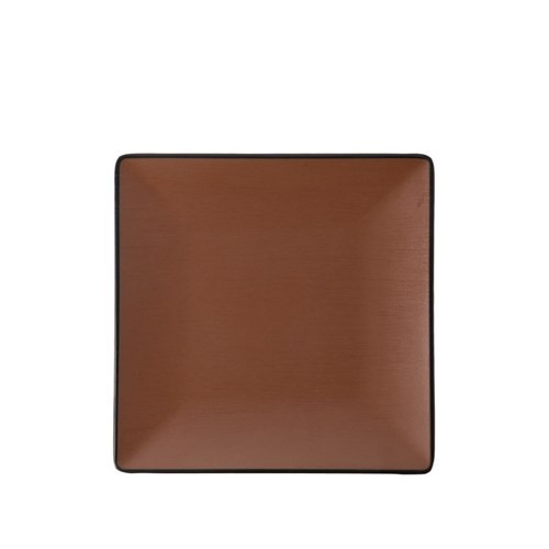 1181265 Dual Colour Melamine Square Plate Black/Brown 175x175mm CouCou