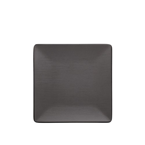 1181267 Dual Colour Melamine Square Plate Black/Grey 175x175mm CouCou