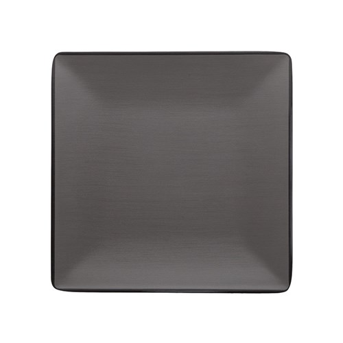 1181270 Dual Colour Melamine Square Plate Black/Grey 220x220mm CouCou