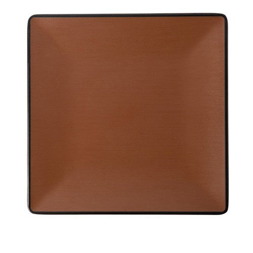 1181271 Dual Colour Melamine Square Plate Black/Brown 240x240mm CouCou