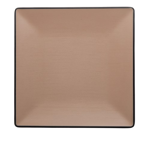 1181272 Dual Colour Melamine Square Plate Black/Beige 240x240mm CouCou