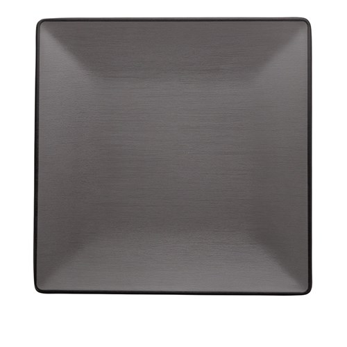 1181273 Dual Colour Melamine Square Plate Black/Grey 240x240mm CouCou