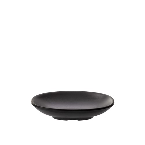 1181276 Dual Colour Melamine Oblong Plate Black/Grey 130x85mm CouCou