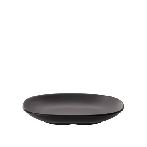 1181282 Dual Colour Melamine Oblong Plate Black/Grey 195x125mm