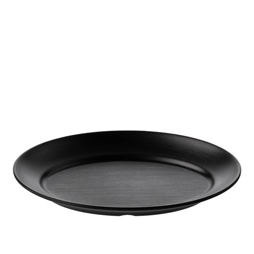 Dual Colour Melamine Oval Plate Black 310x220mm CouCou