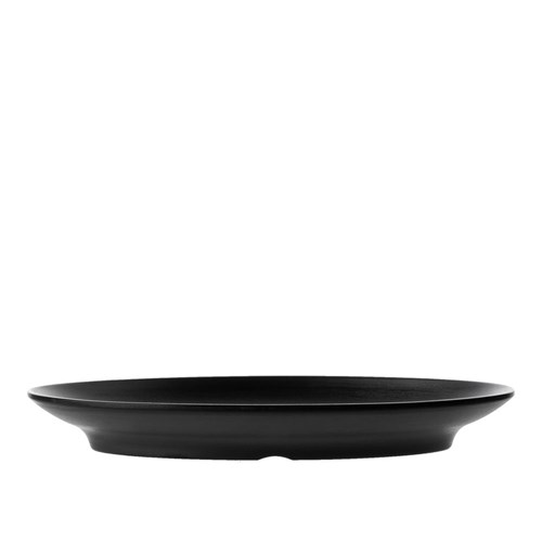 Dual Colour Melamine Oval Plate Black 310x220mm CouCou