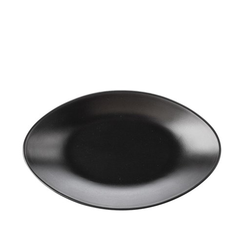 1181292 Dual Colour Melamine Oval Plate Black 240x150mm CouCou