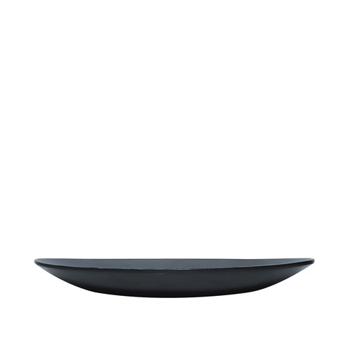 Dual Colour Melamine Oval Plate Black/Grey 240x150mm CouCou