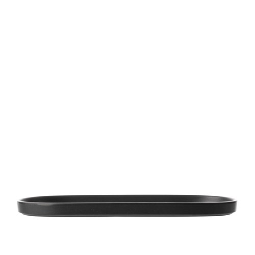 Dual Colour Melamine Oblong Plate Black 290x130mm CouCou